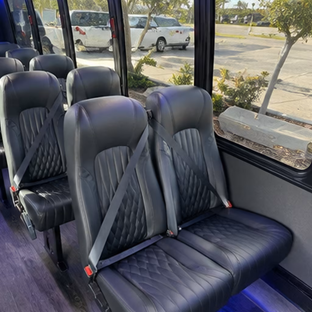 anaheim 25 passenger minibus inside