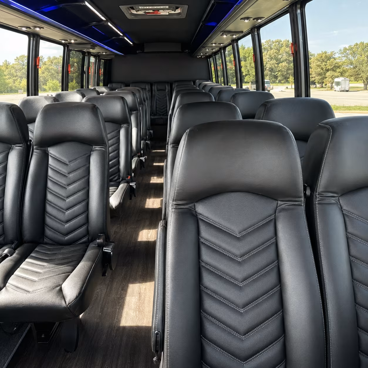 anaheim 25 passenger minibus interior