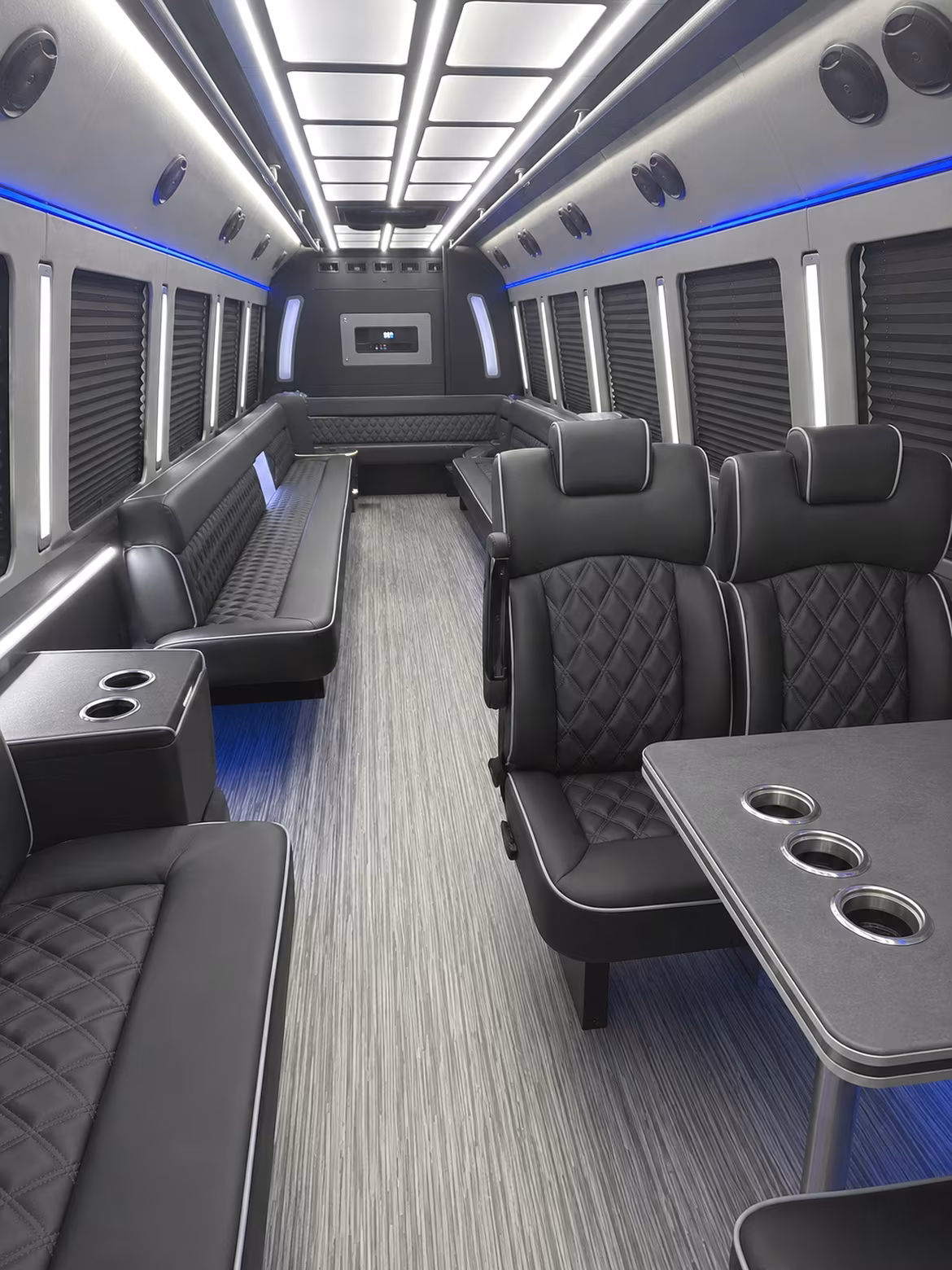 anaheim 25 passenger party bus inside