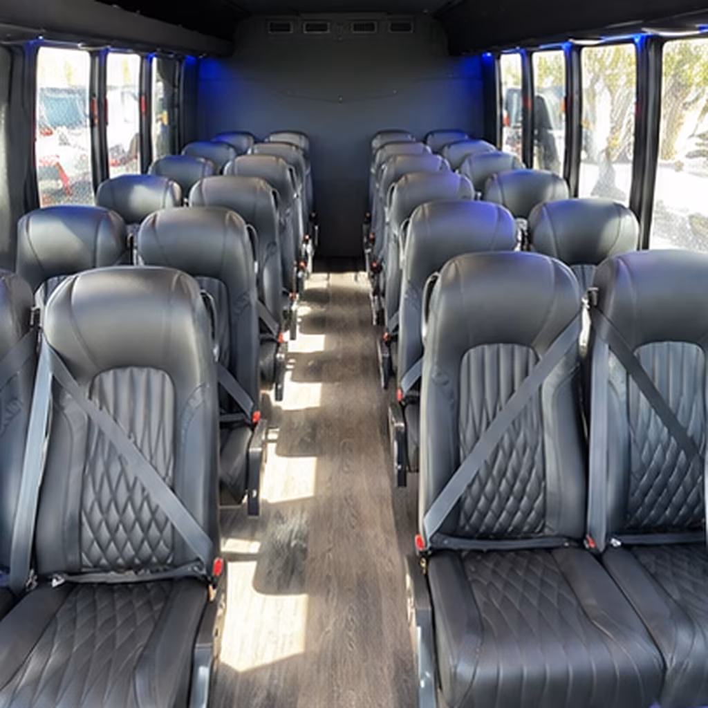 anaheim 28 passenger minibus inside