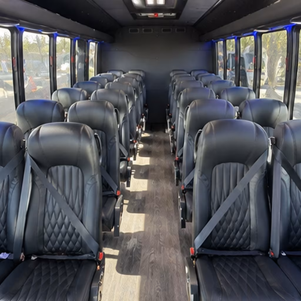 anaheim 35 passenger minibus interior