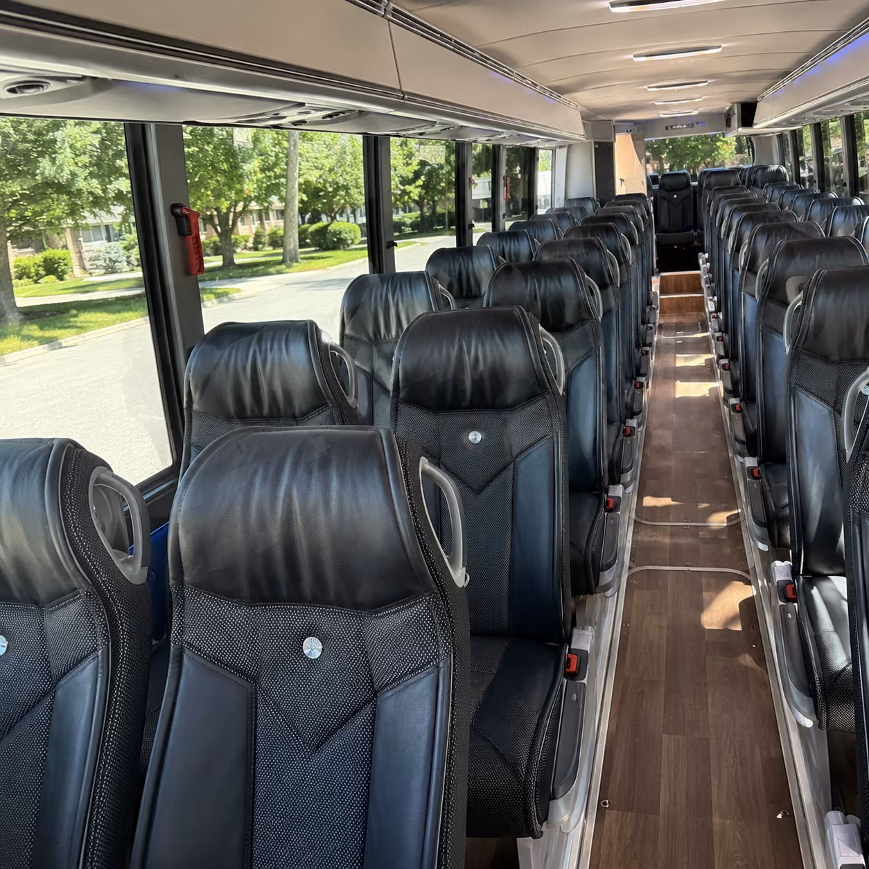 anaheim 40 passenger charter bus inside