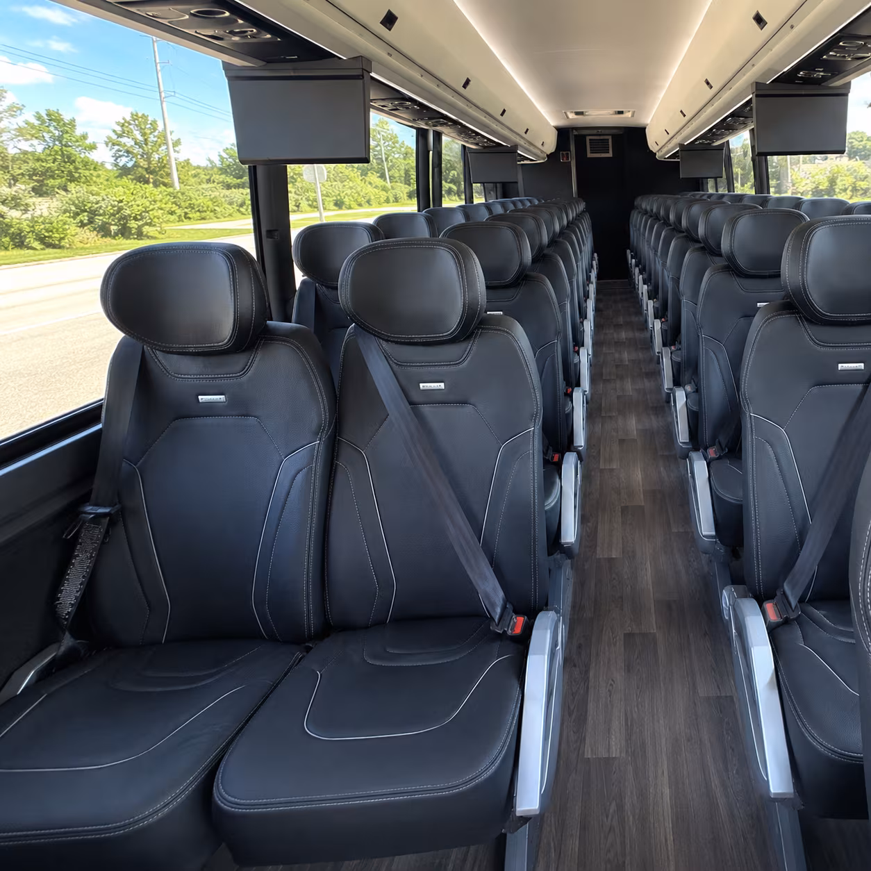 anaheim 47 passenger charter bus inside