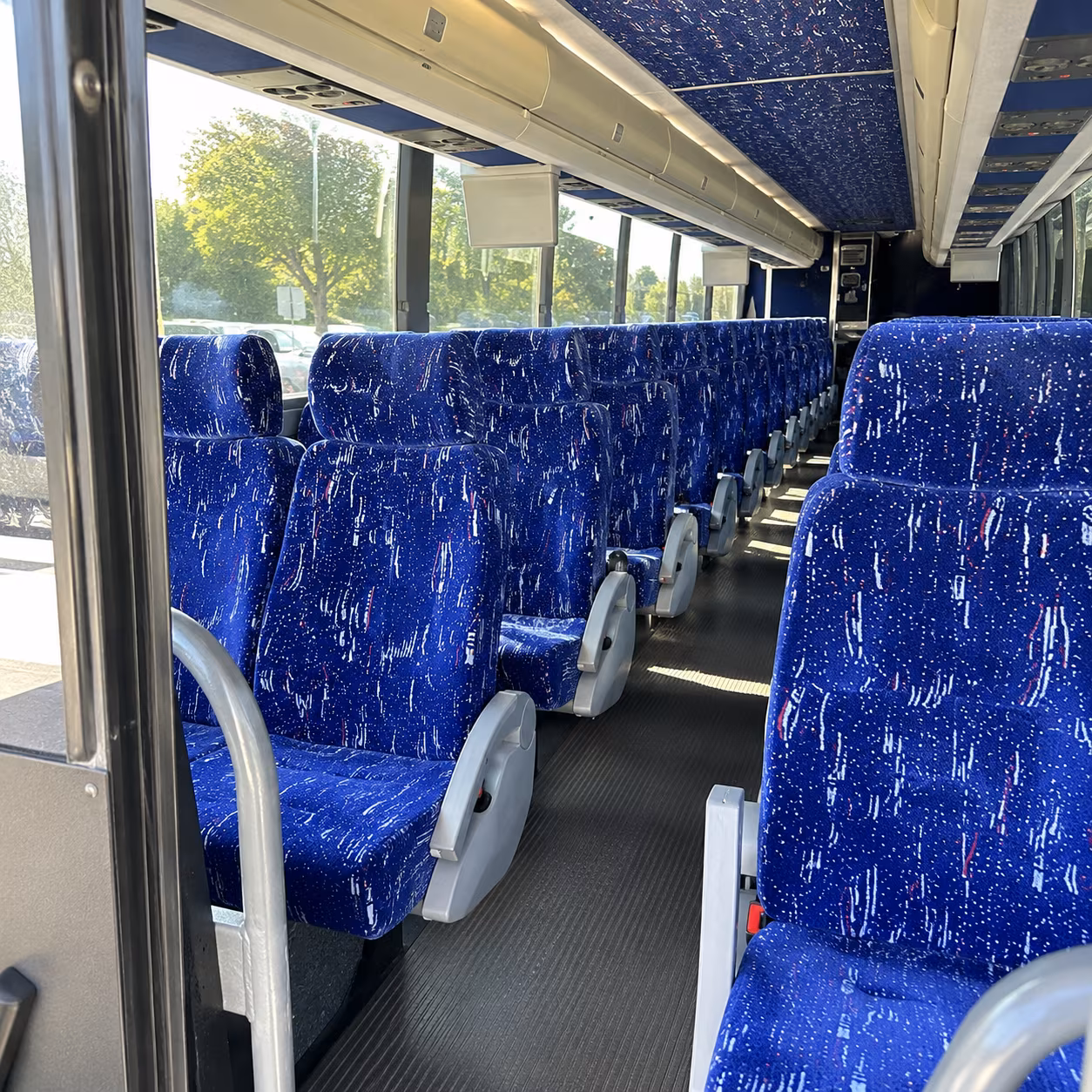 anaheim 50 passenger charter bus inside